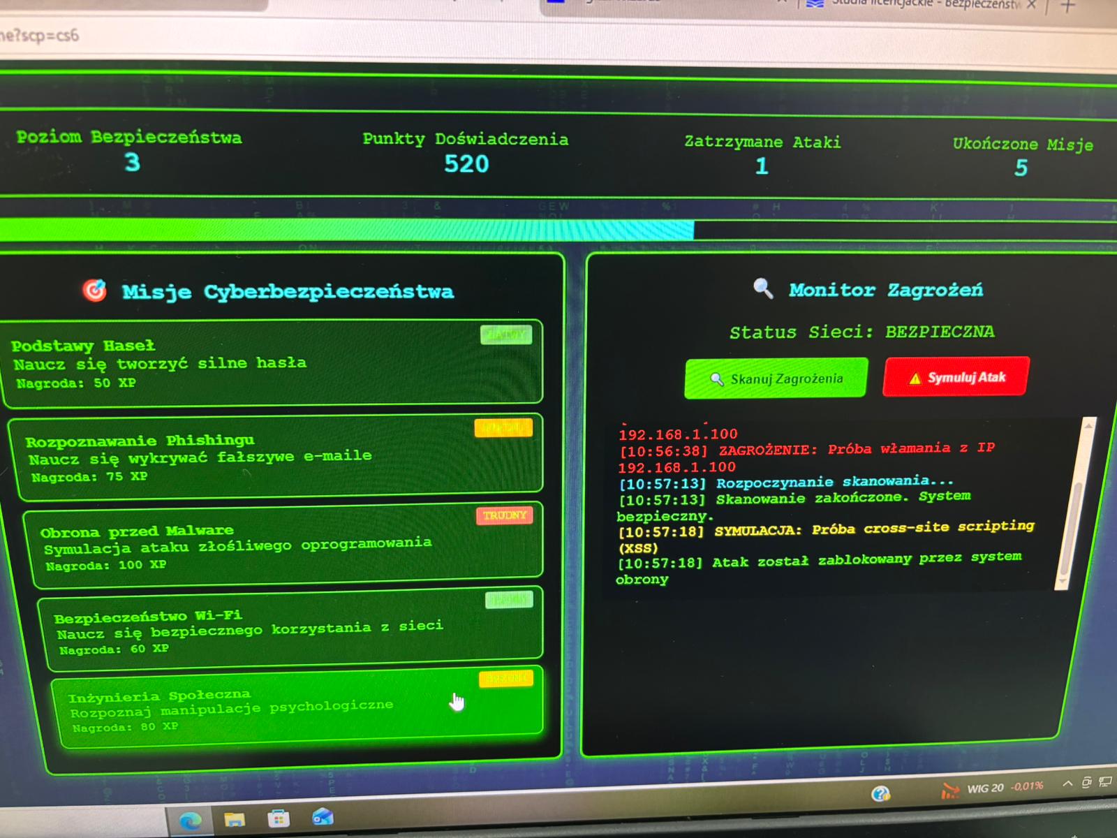 Wykłady o cyberbezpieczeństwie w naszej szkole.