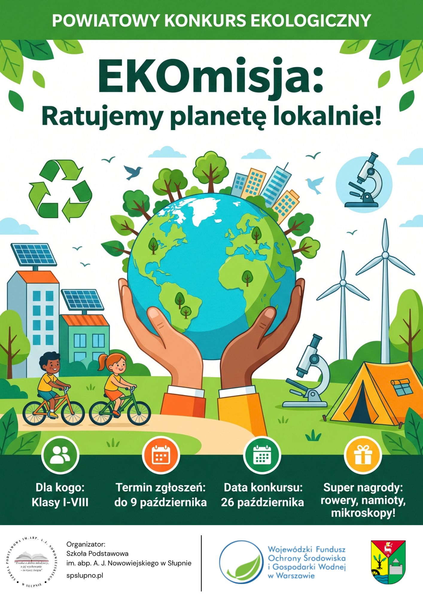 Powiatowy Konkurs Ekologiczny „EKOmisja: Ratujemy planetę lokalnie!” – zapraszamy do udziału! 🌍🌱